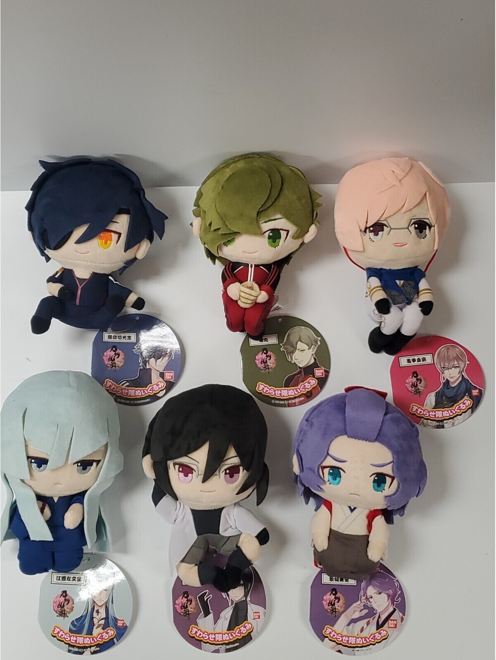 Touken Ranbu Set of 6 Stuffed Plush Doll Set Authentic Bandai NEW